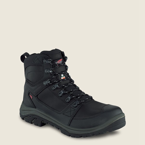 Safety Støvler Herre - Red Wing Trades - 6-Inch Side-Zip Waterproof Csa Toe - Sort - KHIXOZ-752